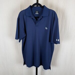Under Armour Mens Navy Blue Gonzaga Bulldog Performance Golf Polo Shirt Medium
